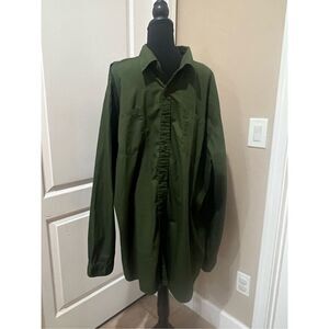 Green Carhartt button up men's big and tall shirt